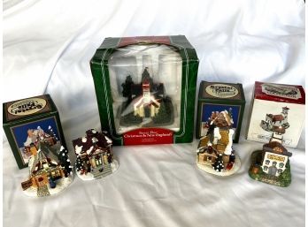Collection Of Holiday Village Figurines