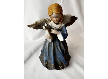 Musical Painted Porcelain Angel, Plays 'Silent Night'