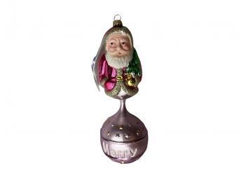 Lauscha Glass Creation Santa Ornament, Made In Germany