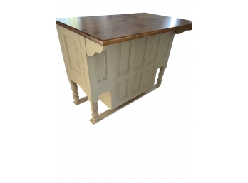 Gorgeous Hand Crafted Amish Kitchen Island With Pine Top