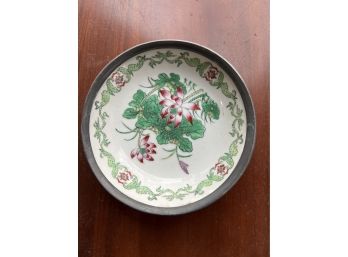 Chinese Porcelain And Metal Bowl