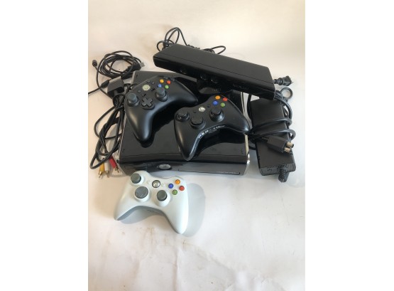 X-Box 360 With Controllers And Kinect