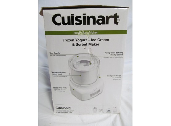 Cuisinart Ice Cream And Yogurt Maker - New