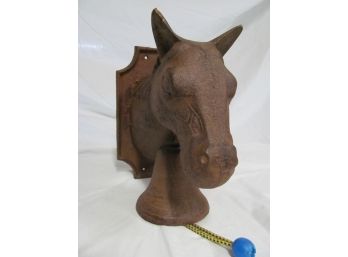 Large Cast Iron Horse Theme Bell