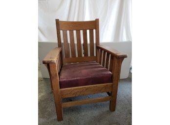 Antique Solid Oak Morris Chair Stickley?