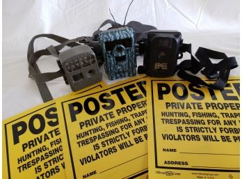 Trail Camera Lot With Private Property Signs