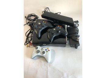 X-Box 360 With Controllers And Kinect