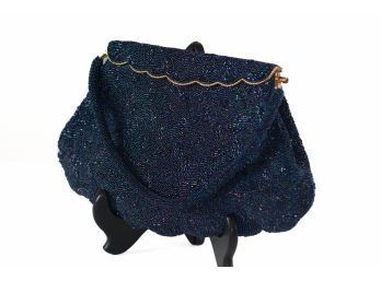 Timeless Blue Sequin Evening Handbag