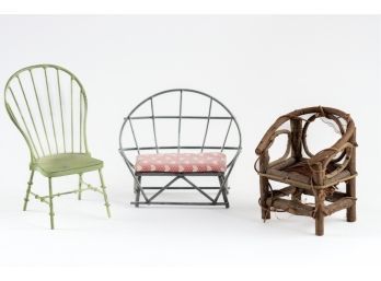 Doll House Garden Chairs