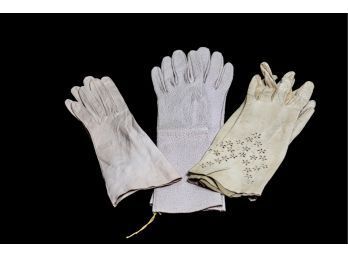 Lot(3) Vintage Kidskin Gloves