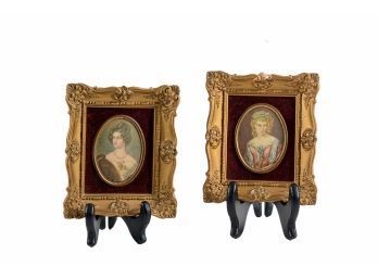 Victorian Gold Gilt Framed Portraits