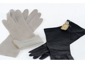 (2) Pair Christian Dior Paris Vintage Genuine Kidskin Gloves