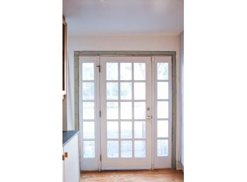 A 15 Lite Thermopane Exterior Door With Side Lites - Kitchen