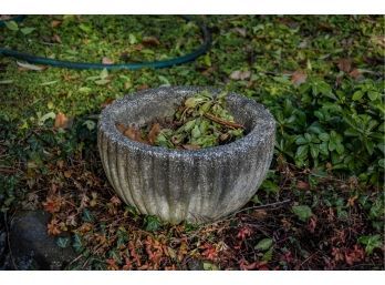 A Formed Concrete Pot For Plants