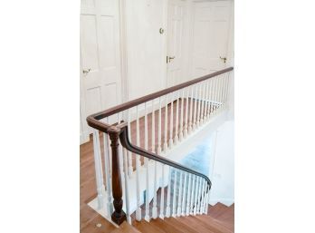 A Classic Vintage Entry Hall Banister And Railing