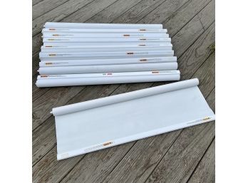 A Collection Of 11 Room Darkening Roller Shades By Blinds To Go - Removed From Windows-pickup And Go