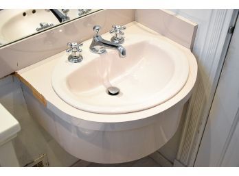 An American Standard Surface Mount Sink With Rounded Laminate Skirt - Bath 1