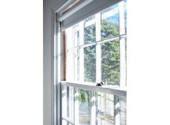 A Collection Of 18 Vintage, Single Pane Double Hung Wood Windows Includes Fluted Trim Around