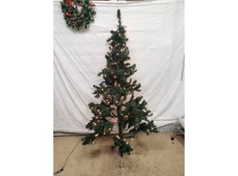 Artificial Christmas Six Foot Tree With Lights  - Missing Stand