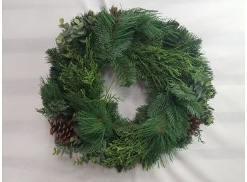 18' Christmas Wreath With Pine Cones