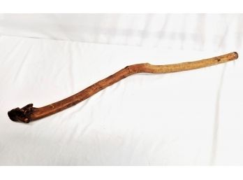 Antique Hand Carved 35' Burl Wood Knob Walking Stick/Cane
