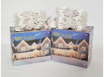 4 New Sets Of Holiday White Icicle Lights