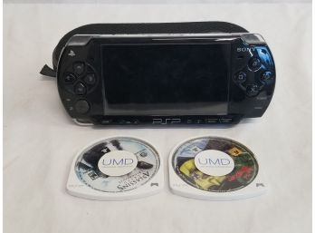 SONY PSP Portable Handheld Console With Two Games- NO BATTERY OR POWER SUPPLY