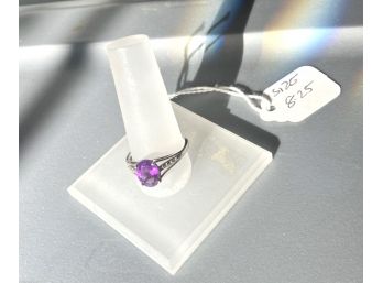 Awesome STERLING RING With PURPLE STONE!