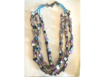 Wonderful Multi Strand Necklace Of Various Shapes And Colors Of Stones