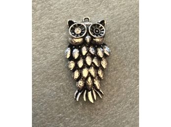 Polished Silver OWL PENDANT