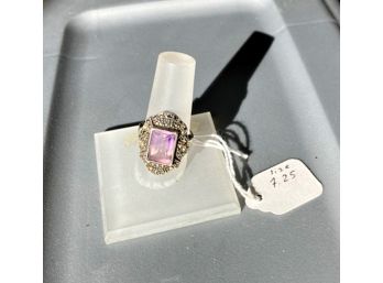 Gorgeous STERING RING With Amethyst  Stone