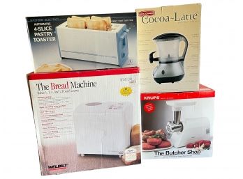 Four Kitchen Small  Appliances For Food Prep And Serving.