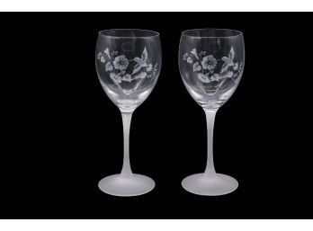 2 Gorgeous Avon Wine Glasses