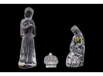 Waterford Crystal Nativity Holy Family Made In Slovenia New In Box