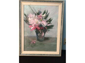 Lovely Oil Painting Still Life Vase With Flowers