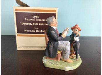 1980 Norman Rockwell Annual Figurine Doctor And The Doll