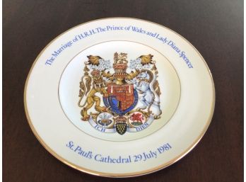 Wood & Sons Royal Marriage Souvenir Plate Charles And Diana