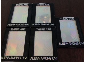 Holographic Alien Card Set Five Sealed Packs