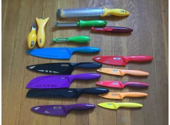 Zyliss 16 Piece Lot Knives And Kitchen Tools