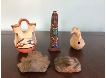 Indigenous Peoples Pottery Lot Five Pieces