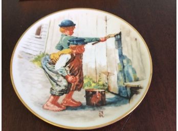 Whitewash The Adventures Of Tom Sawyer Series Norman Rockwell 1976 Crown Bavaria Plate