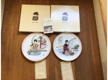Boehm Porcelain Musical Maidens Of The Imperial Dynasties Plates