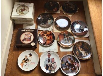 Lot Of 16 Norman Rockwell Collector Plates Most With COAs