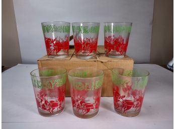 Vintage Holiday Glasses Lot Of 18