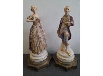Large , Early Lamp Figurine Bases