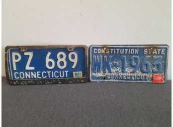 CT License Plate Lot Of 2
