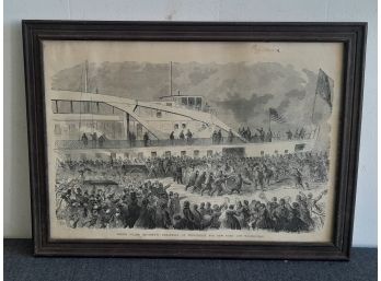 Rhode Island Regiments Embarking At Providence For New York And Washington Print
