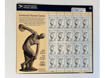 SEALED Centennial Olympic Games Sheet Of Twenty 32 Cent Postage Stamps Scott 3087