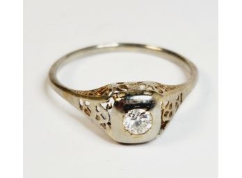 Antique 14k Gold  Diamond Ring