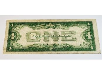 1928  A $1 Dollar Silver Certificate 'funny Back'